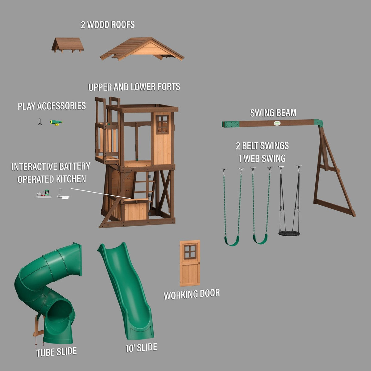 Tacoma Falls Swing Set - Prioka