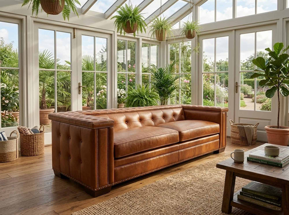 Tarvy Leather Sofa - Prioka
