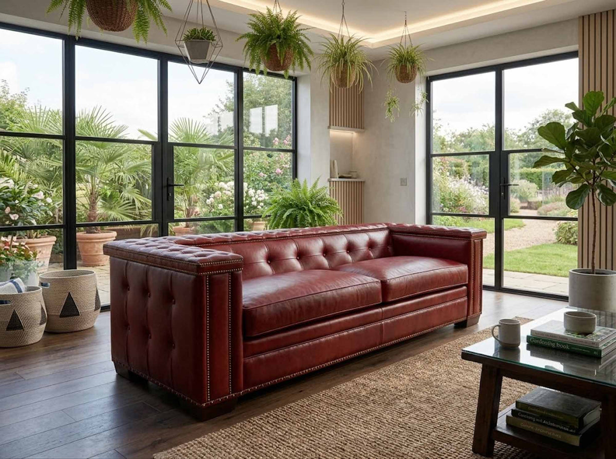 Tarvy Leather Sofa - Prioka