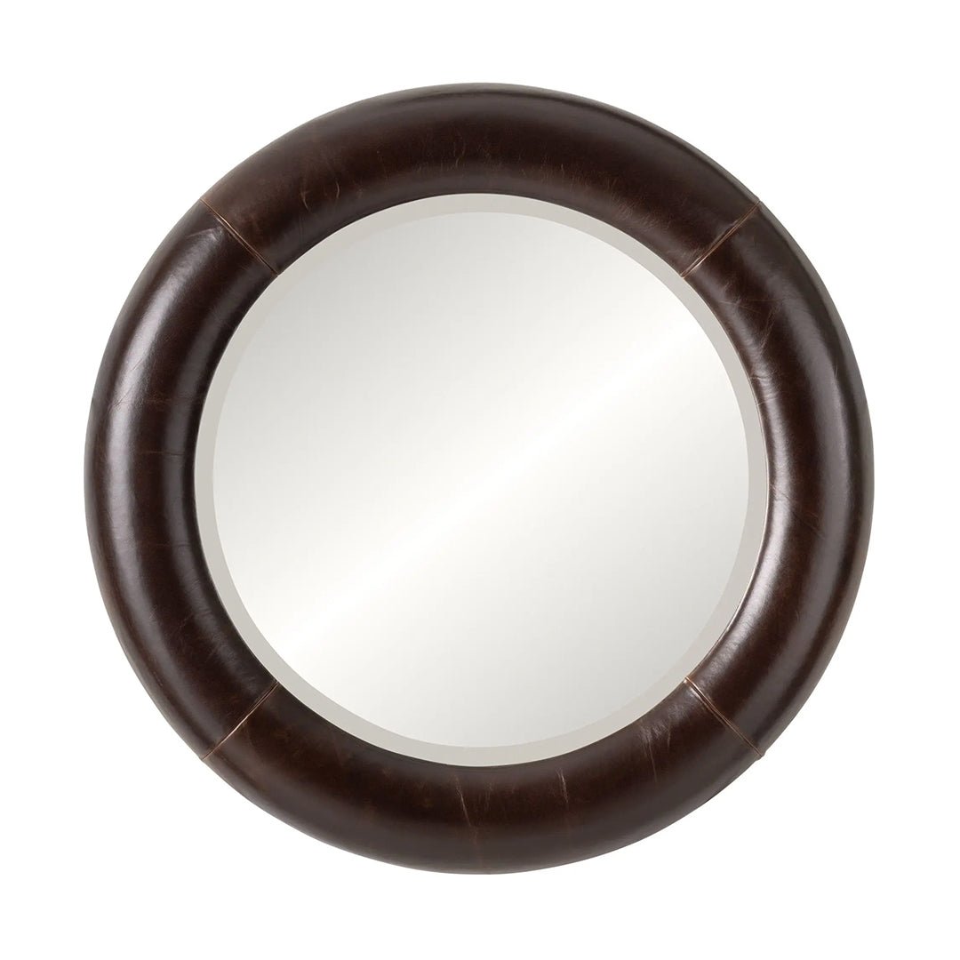 Telluride Round Leather Mirror - Prioka