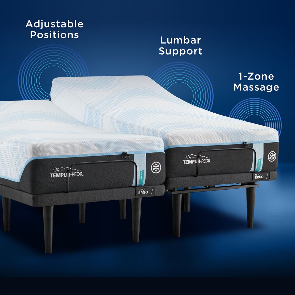 TEMPUR-Ergo® Power Base 3.0 - Adjustable Lumbar Support & Zero Gravity - Prioka