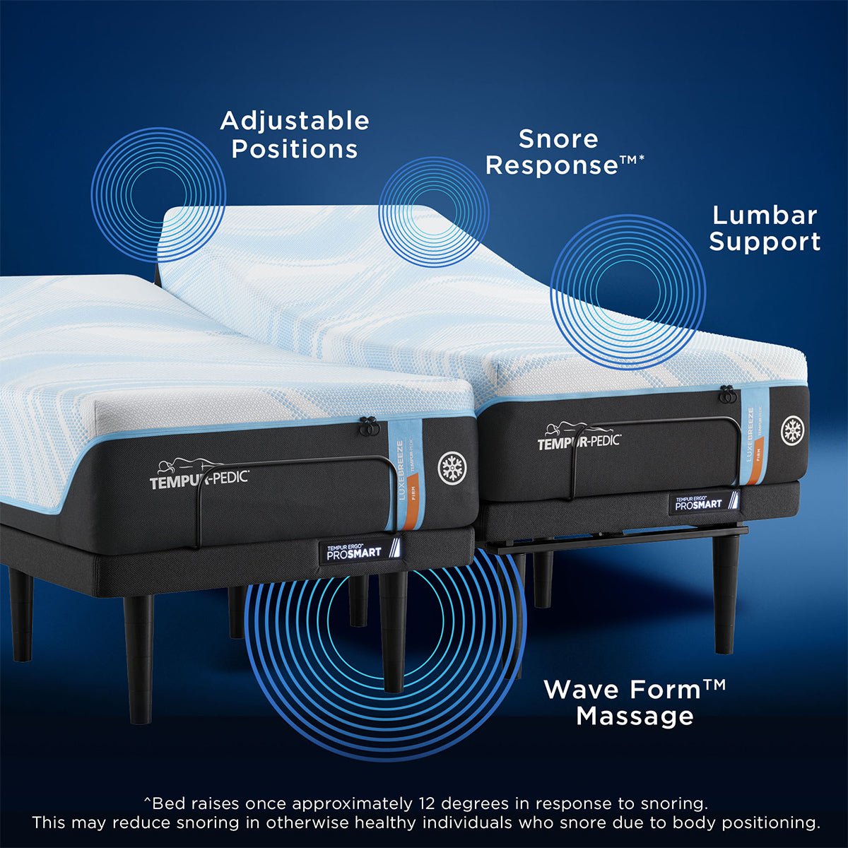 TEMPUR-Ergo® ProSmart™ Base - AI-Powered Sleep Monitoring & Snore Response - Prioka