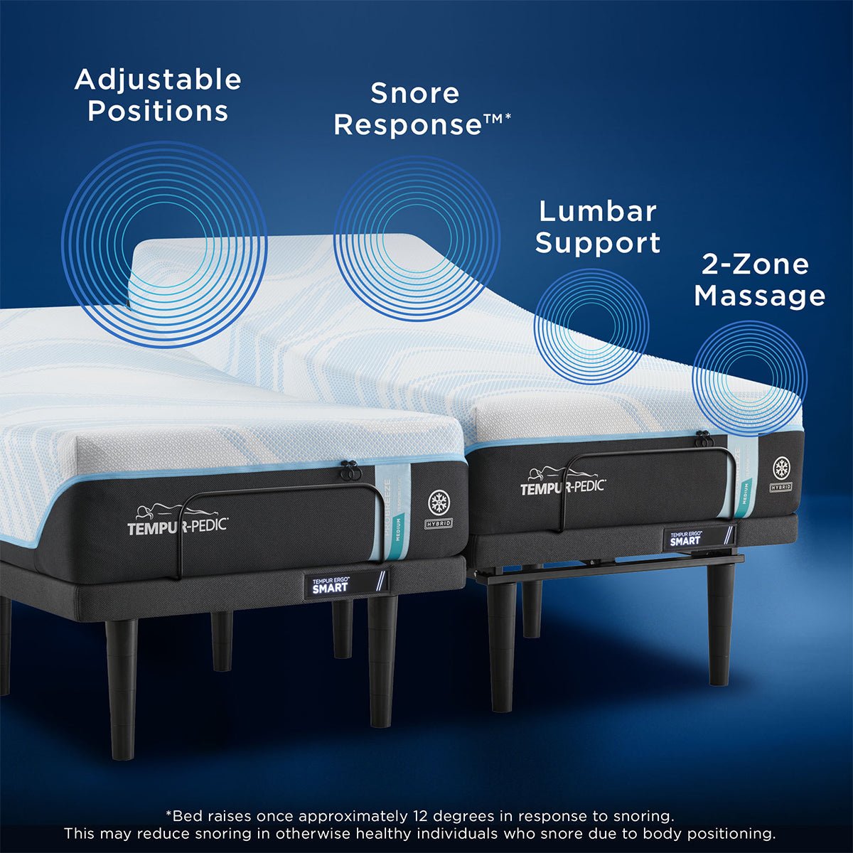 TEMPUR-Ergo® Smart Base - AI-Powered Monitoring & Automatic Snore Response™ - Prioka