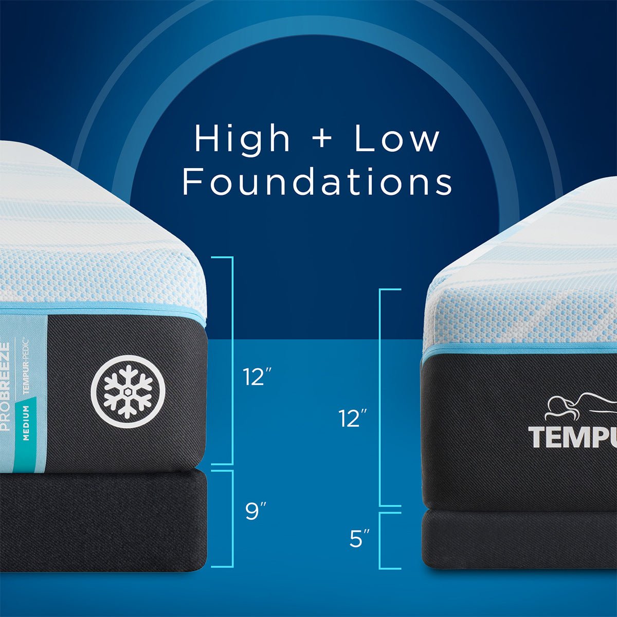 Tempur-Pedic® ProBreeze® 12" Medium Mattress - Advanced 5° Cooling - Prioka