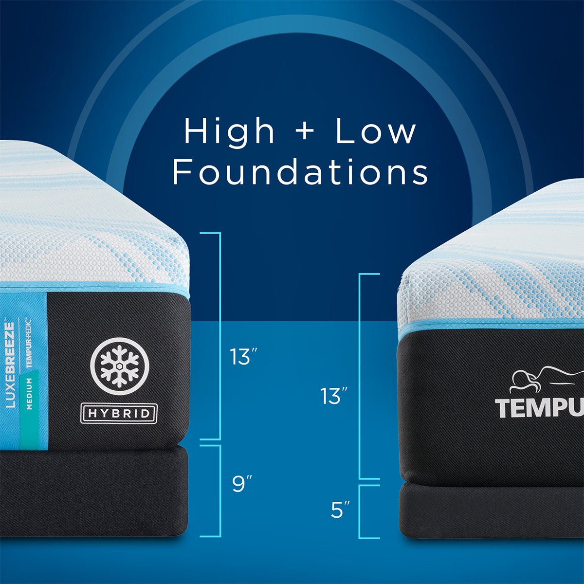 Tempur-Pedic TEMPUR-LuxeBreeze Medium Hybrid 13-Inch Mattress - Prioka