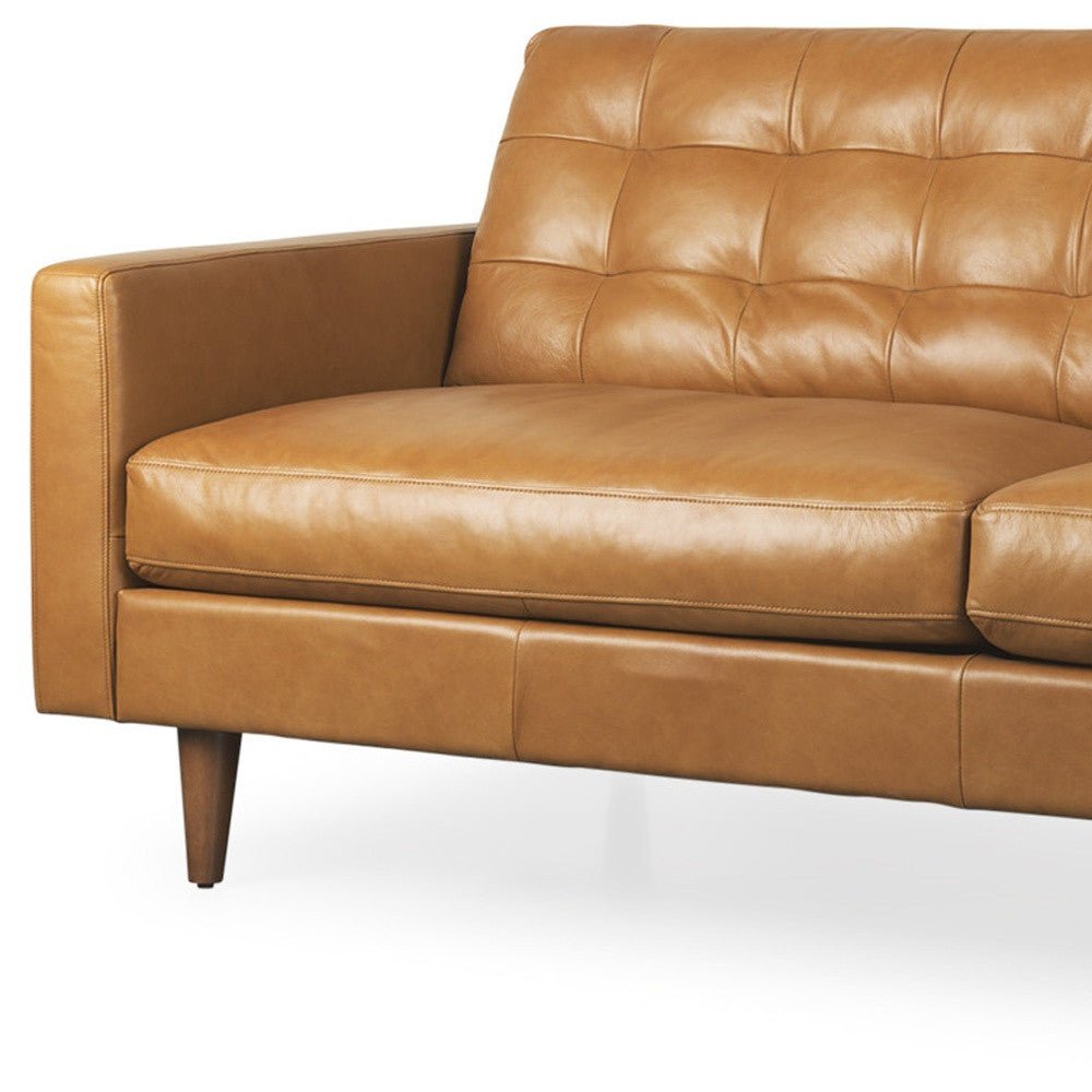 The Bellmore – Brown Leather Sofa - Prioka