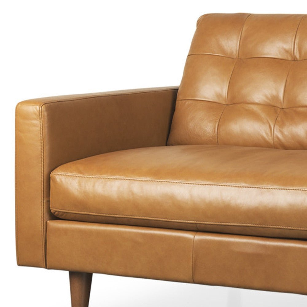 The Bellmore – Brown Leather Sofa - Prioka