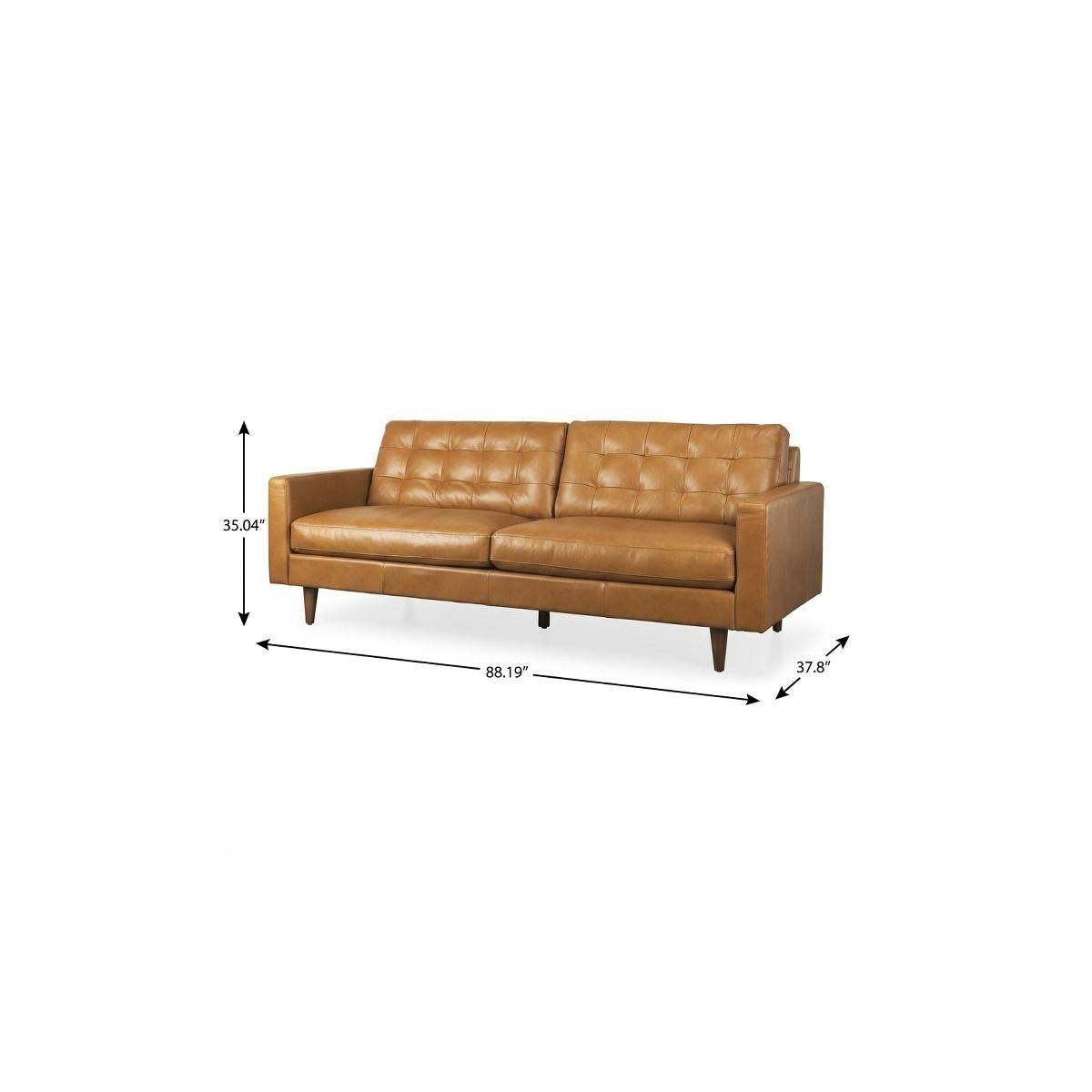 The Bellmore – Brown Leather Sofa - Prioka