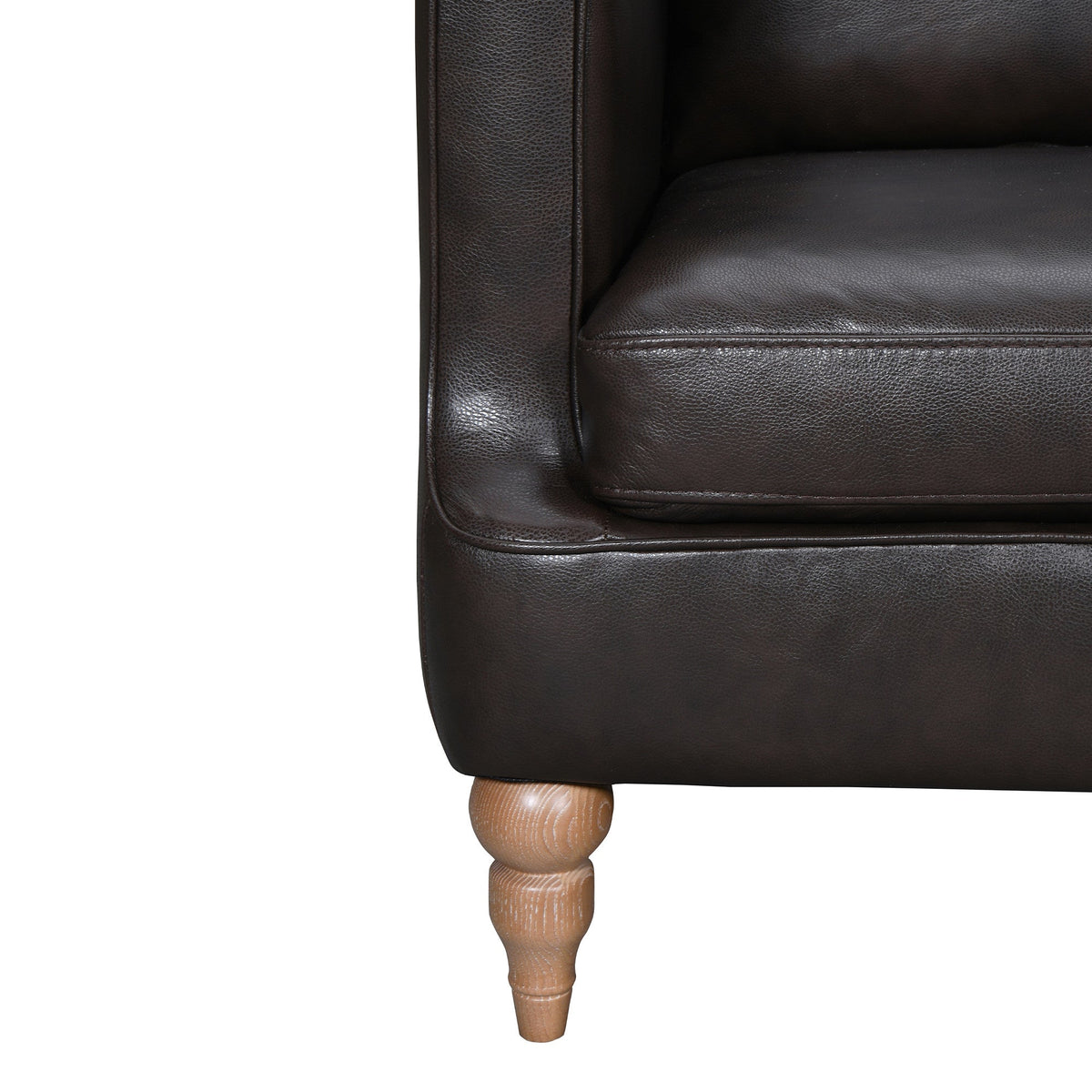 The Corvane – Dark Brown Leather Sofa - Prioka