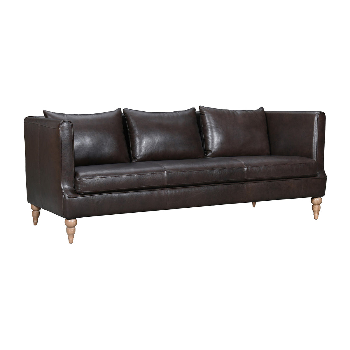 The Corvane – Dark Brown Leather Sofa - Prioka
