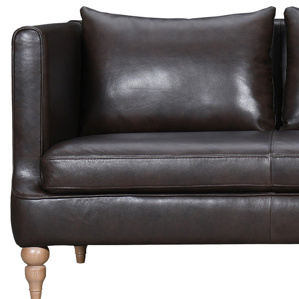 The Corvane – Dark Brown Leather Sofa - Prioka