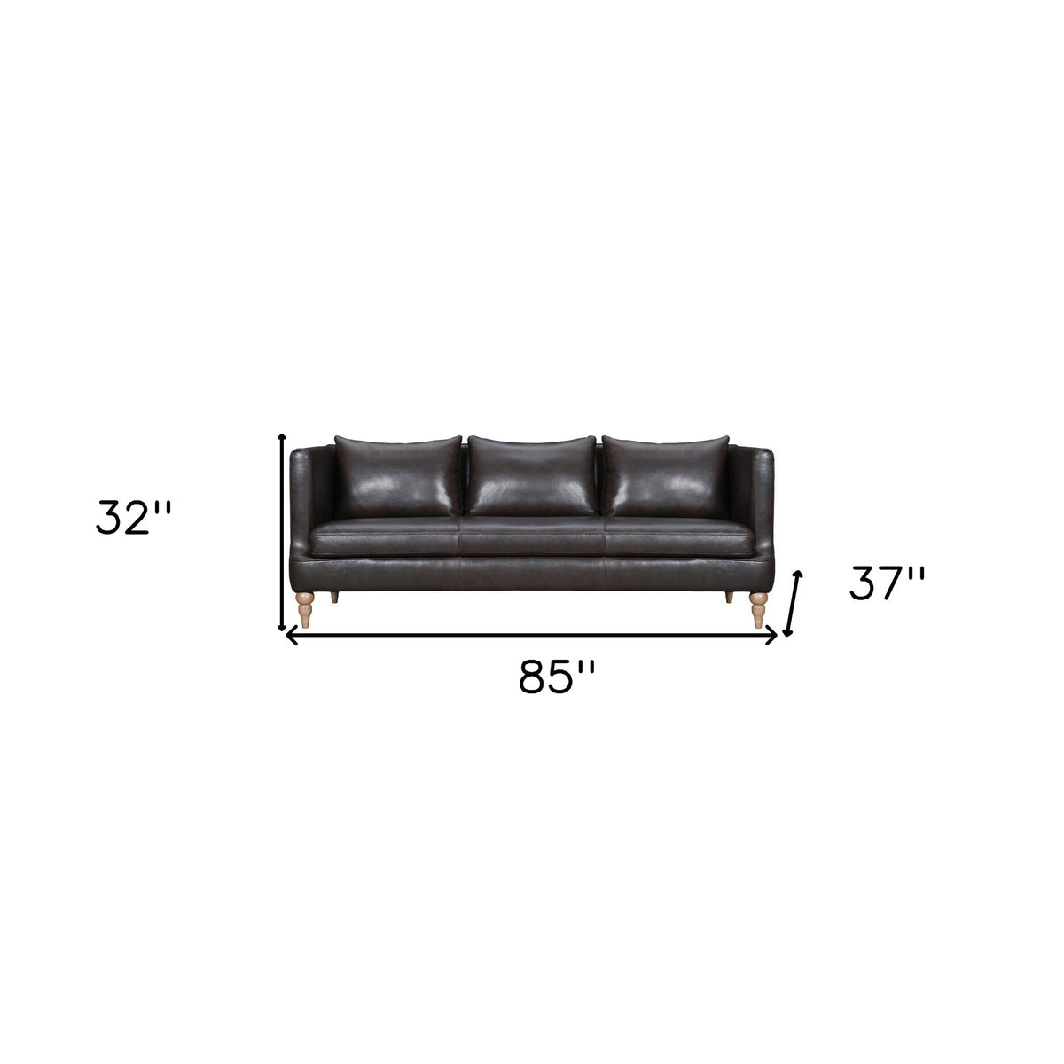 The Corvane – Dark Brown Leather Sofa - Prioka