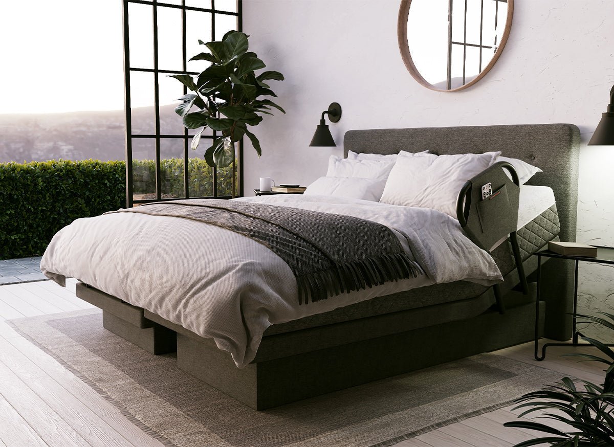 The Dawn House Bed - Adjustable Base Split King Ivory - Floor Model - Prioka
