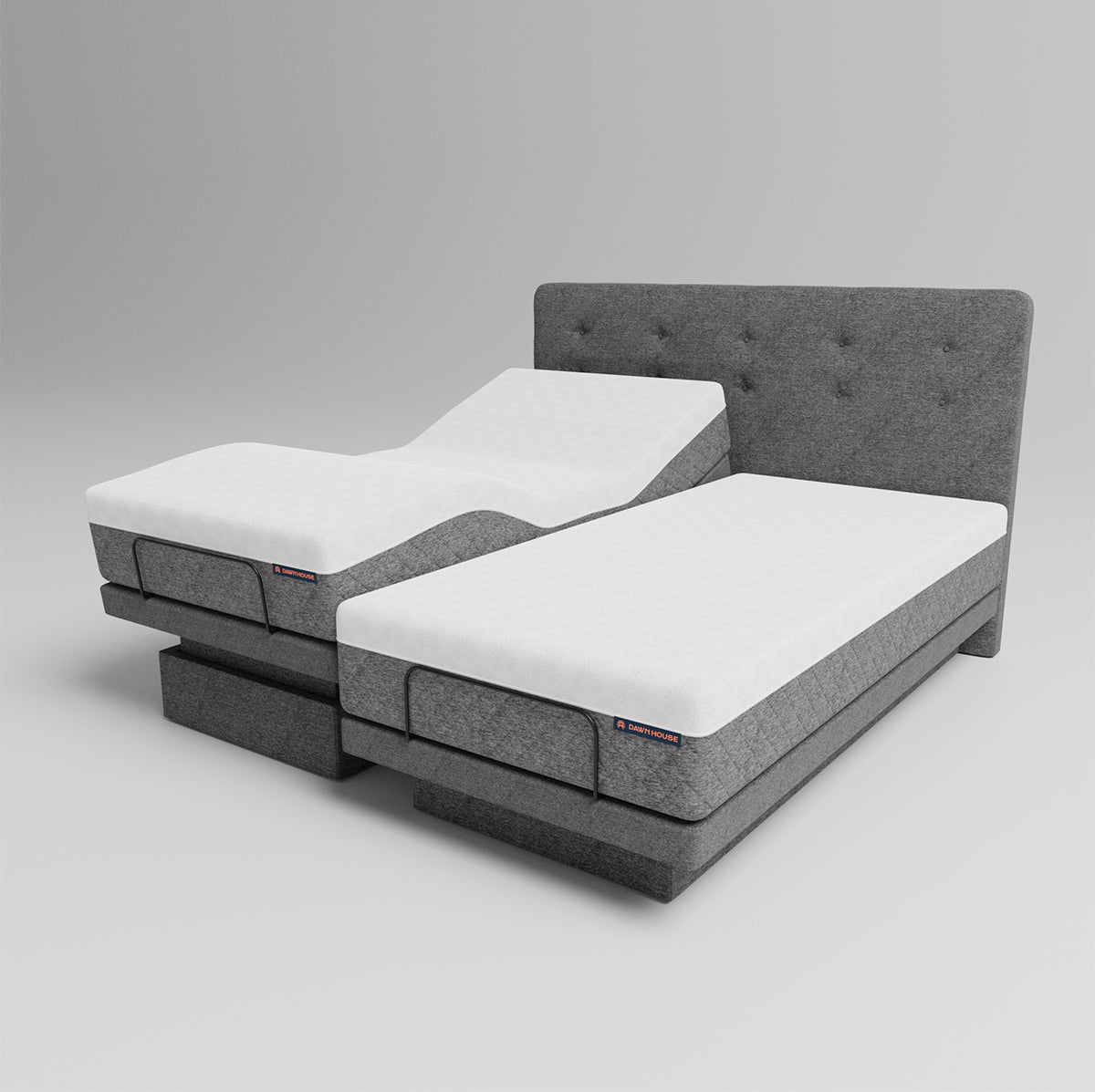 The Dawn House Bed - Adjustable Base Split King Ivory - Floor Model - Prioka