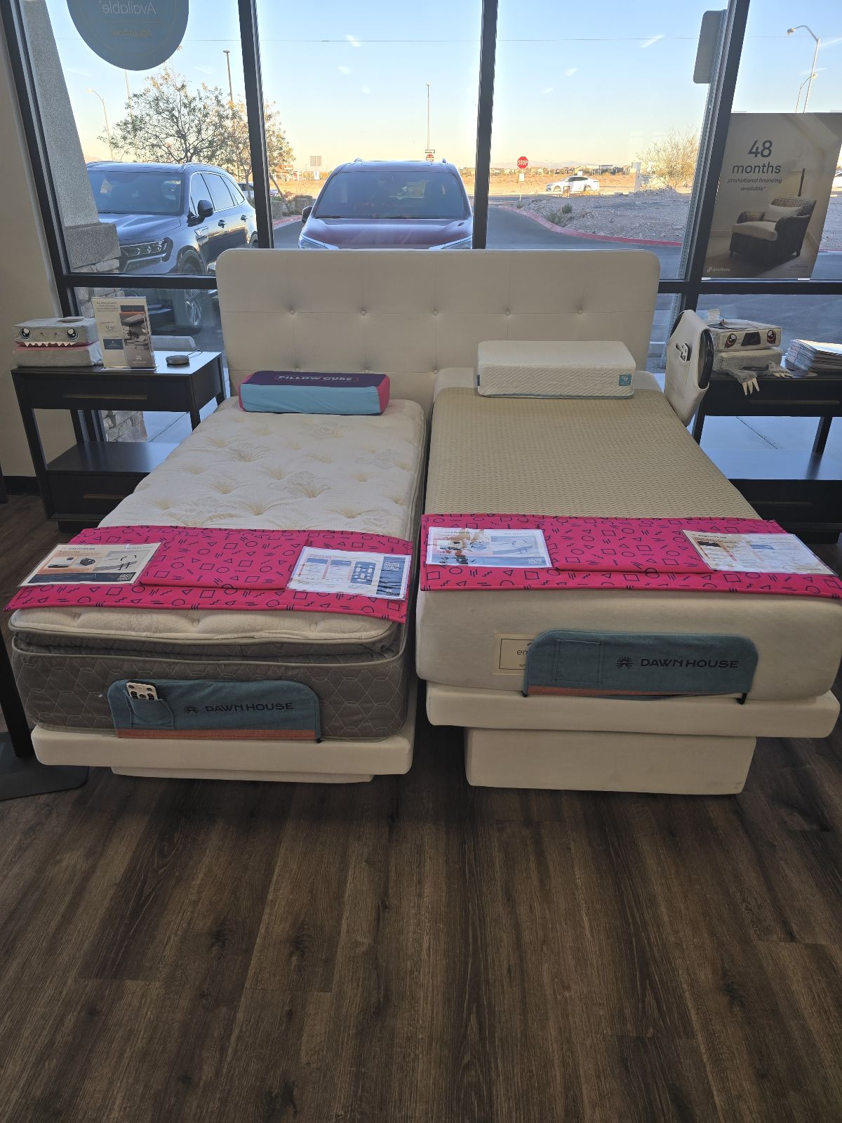 The Dawn House Bed - Adjustable Base Split King Ivory - Floor Model - Prioka