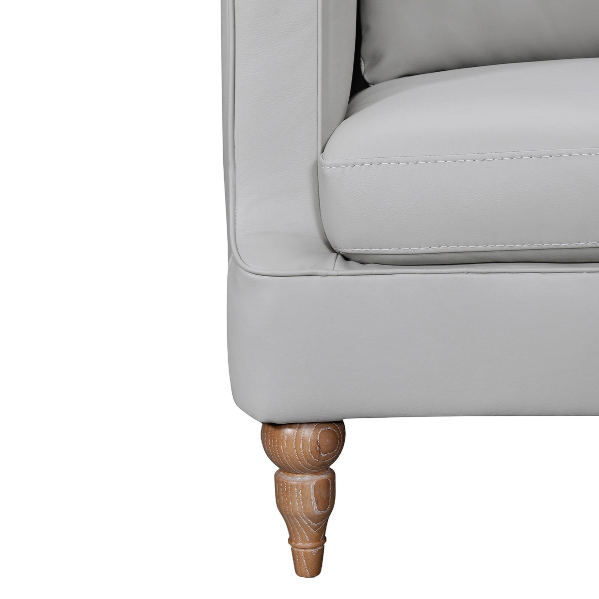 The Ravello – Gray Leather Sofa - Prioka