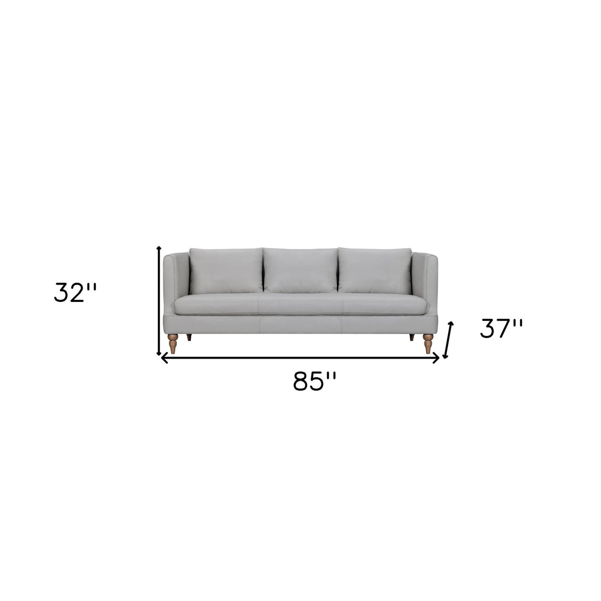 The Ravello – Gray Leather Sofa - Prioka