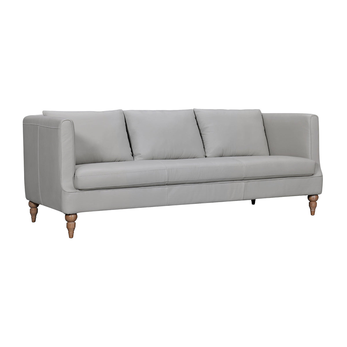 The Ravello – Gray Leather Sofa - Prioka