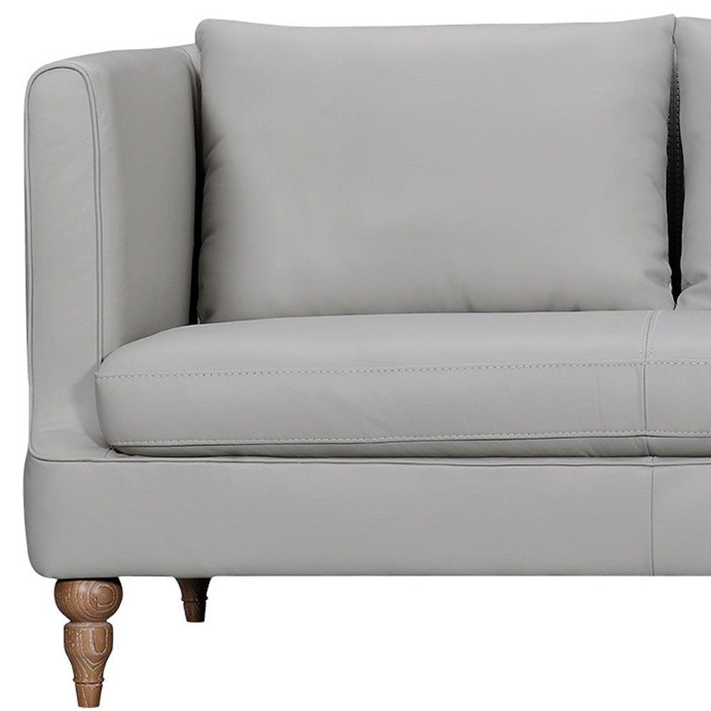 The Ravello – Gray Leather Sofa - Prioka
