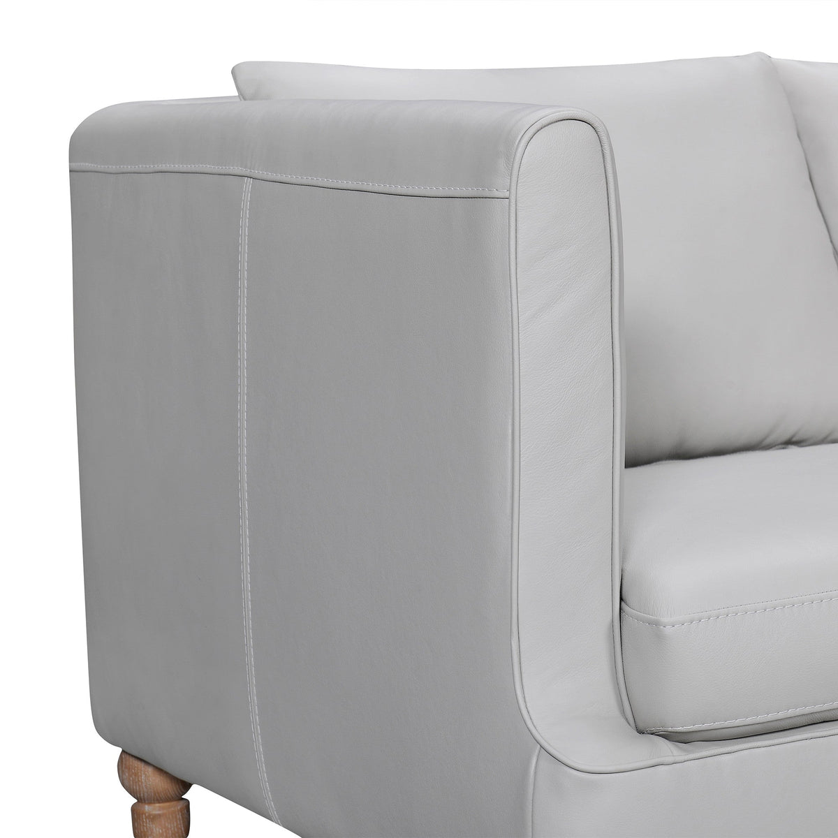 The Ravello – Gray Leather Sofa - Prioka