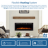 The Sideline Outdoor/Indoor 50 Inch Recessed/Wall Mounted Electric Fireplace (No Heat) 80017 - Prioka