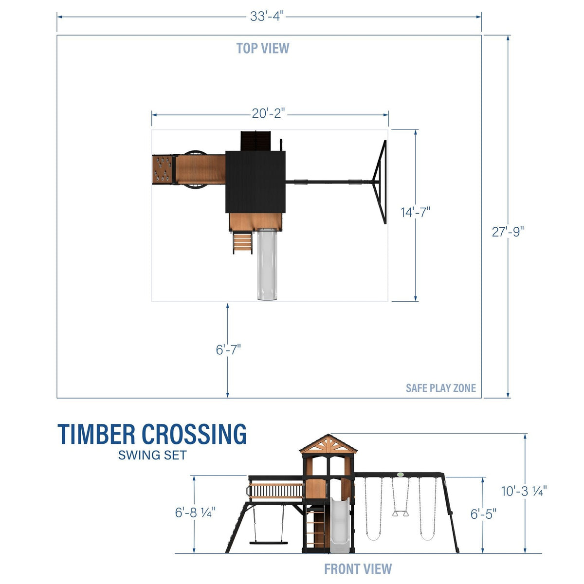 Timber Crossing Swing Set - Prioka