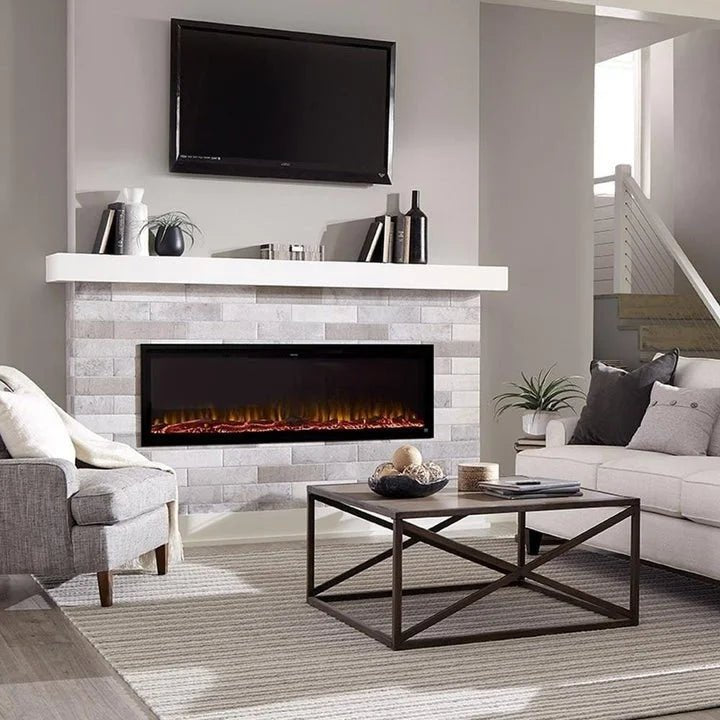 Touchstone Sideline Elite Smart 60″ WiFi-Enabled Recessed Electric Fireplaces. - Prioka