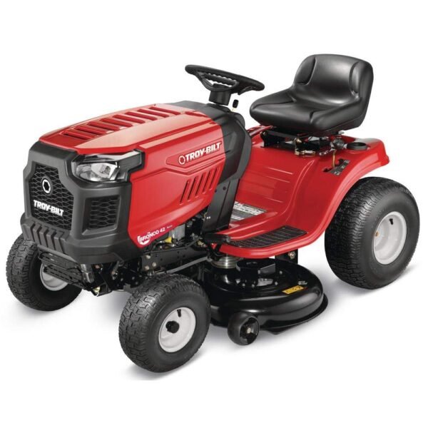 Troy Bilt Bronco 42 in 19 HP Briggs &amp; Stratton Automatic Drive Gas Riding Lawn Tractor with Mow in Reverse - Prioka