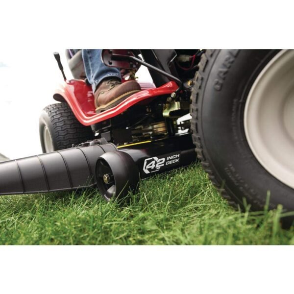 Troy Bilt Bronco 42 in 19 HP Briggs &amp; Stratton Automatic Drive Gas Riding Lawn Tractor with Mow in Reverse - Prioka