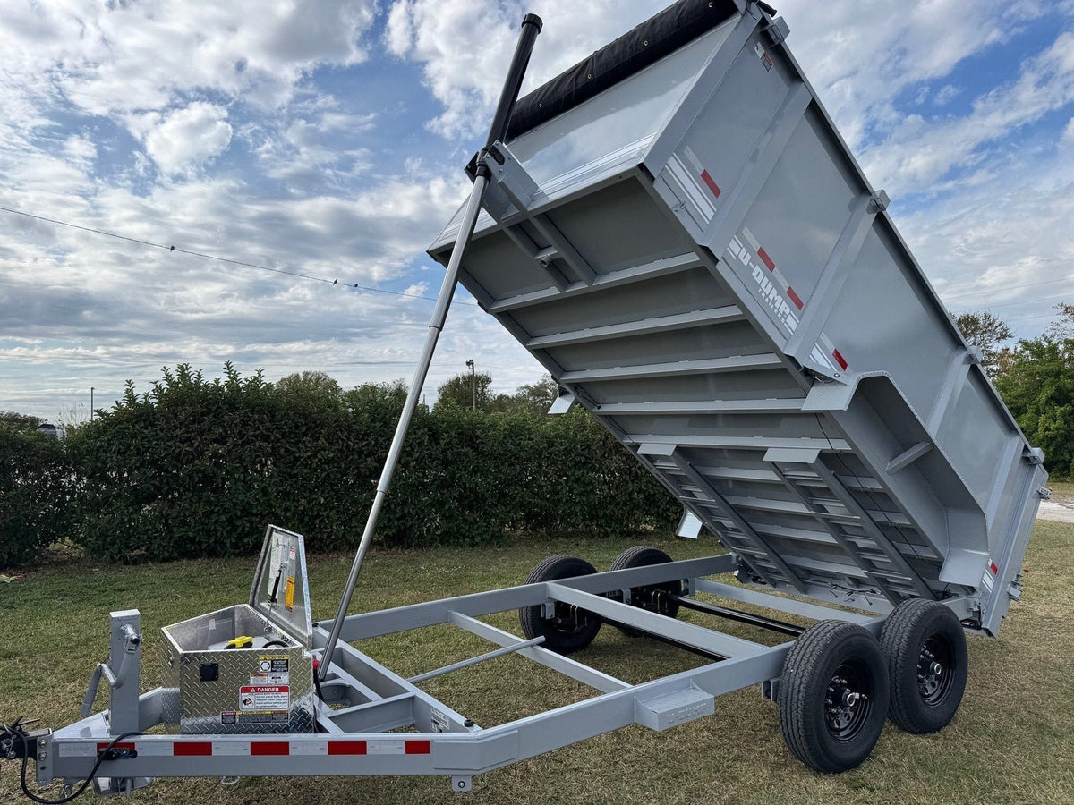 U-DUMP Low Profile Dump Trailer | 83″X14’X48″ | Telescopic | 831414T-48-LP - Prioka