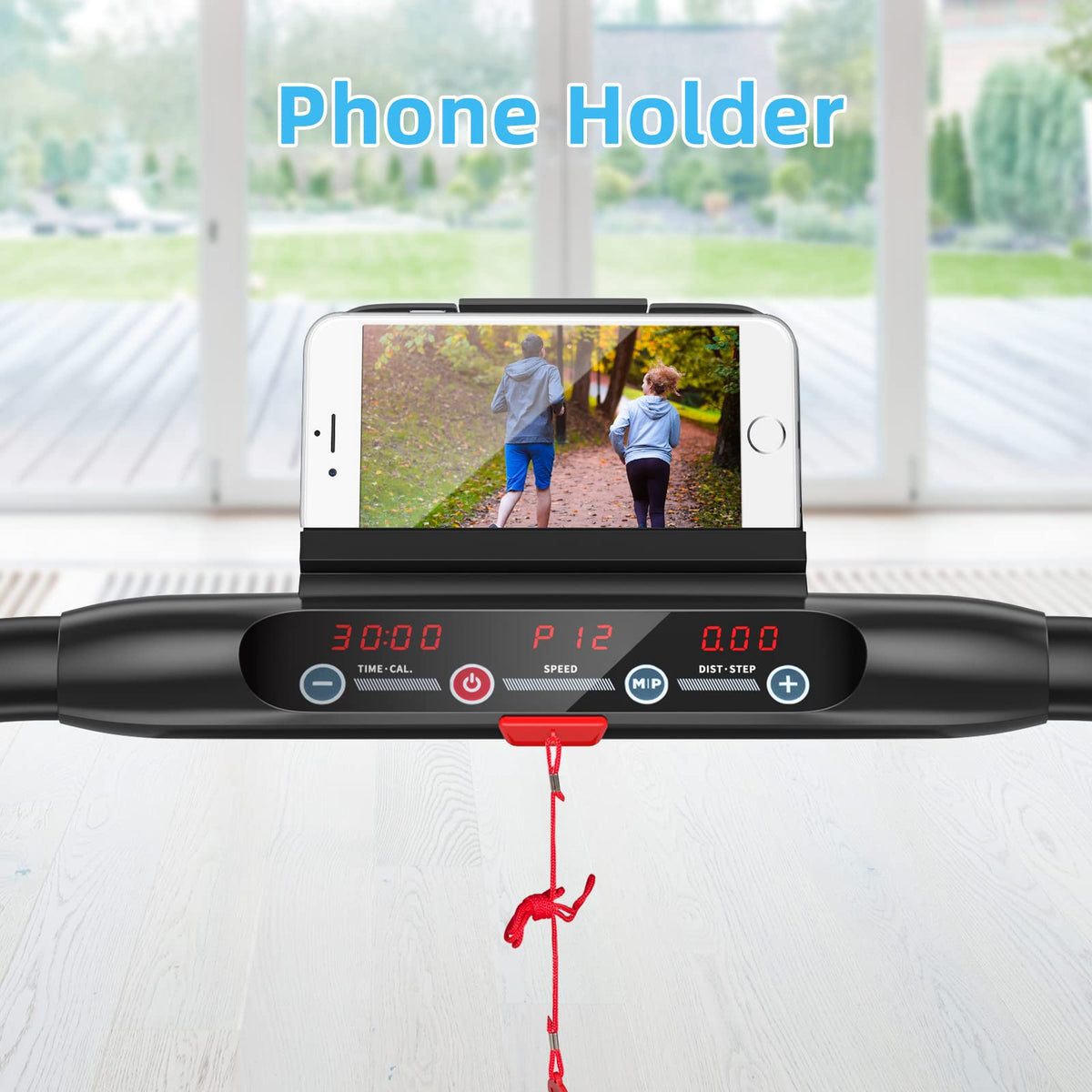 Ultra-Thin Electric Folding Treadmill, Installation-Free Design - Prioka