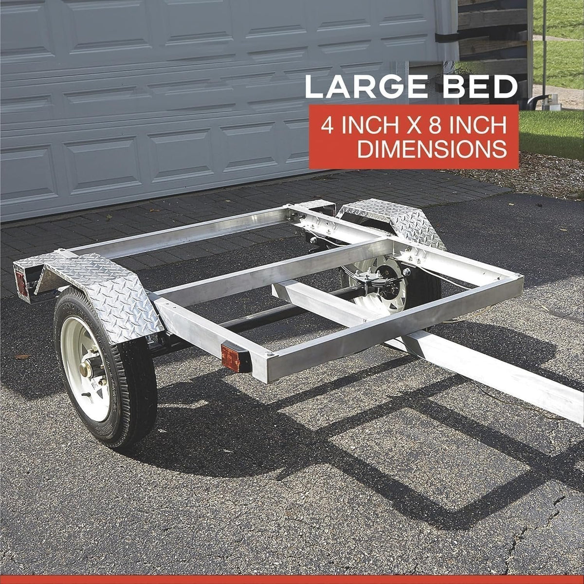 Ultra-Tow 40in. x 48in. Aluminum Utility Trailer Kit – 1060-Lb. Load Capacity - Prioka