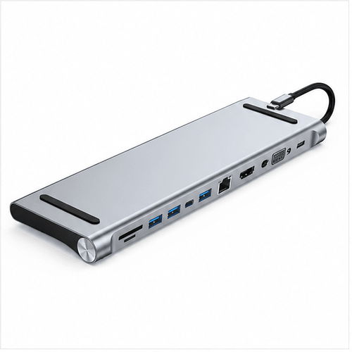 USB-C Docking Station 4K HDMI & DisplayPort 5Gbps Data 100W PD - Prioka