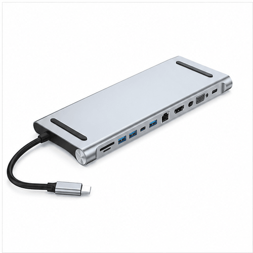 USB-C Docking Station 4K HDMI & DisplayPort 5Gbps Data 100W PD - Prioka