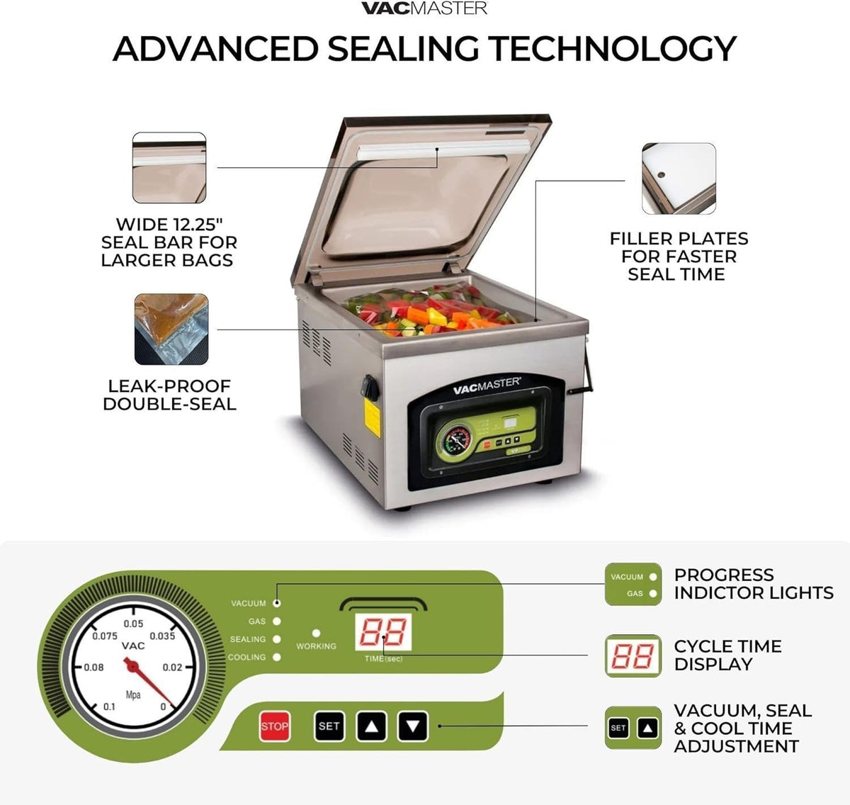 Vacmaster VP230 Chamber Vacuum Sealer - Prioka