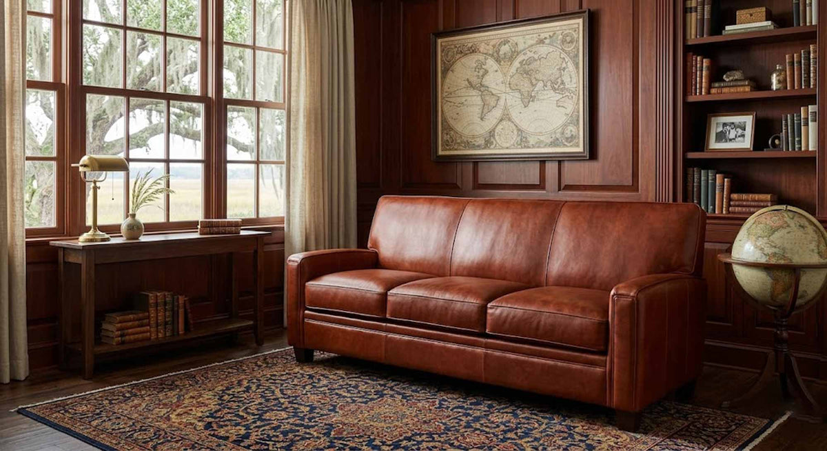 Vanderpump Leather Sofa - Prioka