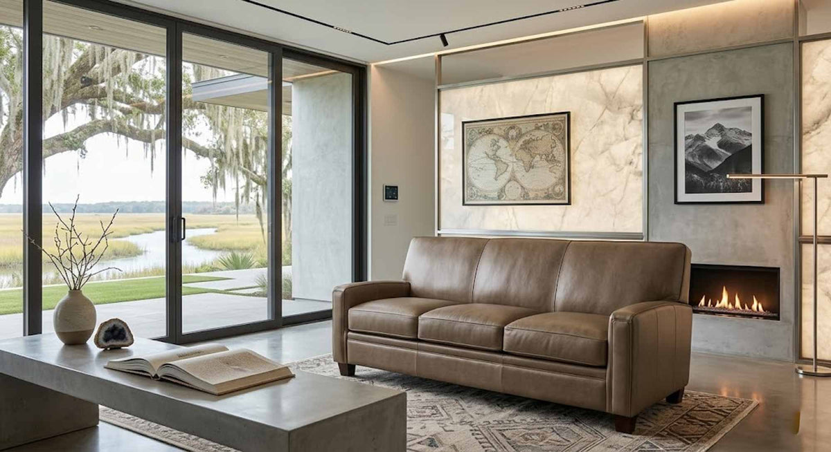 Vanderpump Leather Sofa - Prioka