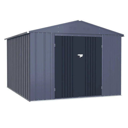 Veikous 8 x 12 Foot Outdoor Storage Shed with Lockable Door and Vents - Prioka