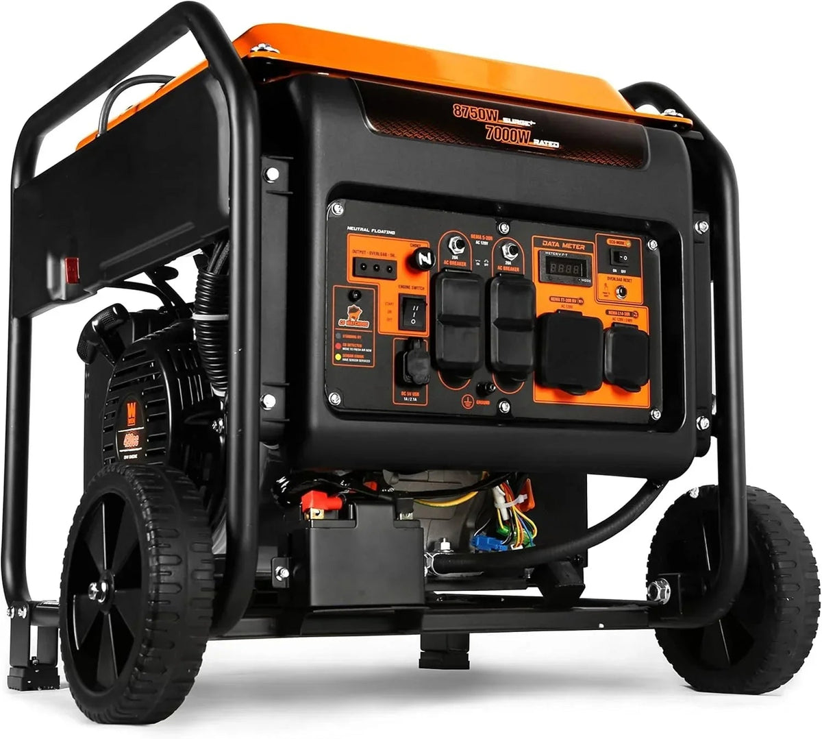 WEN DF875iX 8750-Watt RV and Transfer-Switch-Ready 120V/240V Duals. - Prioka