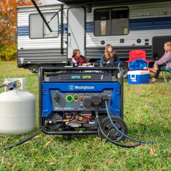 Westinghouse 4650 Peak Watt Dual Fuel Portable Generator, Remote Electric Start, RV Ready Outlets. - Prioka