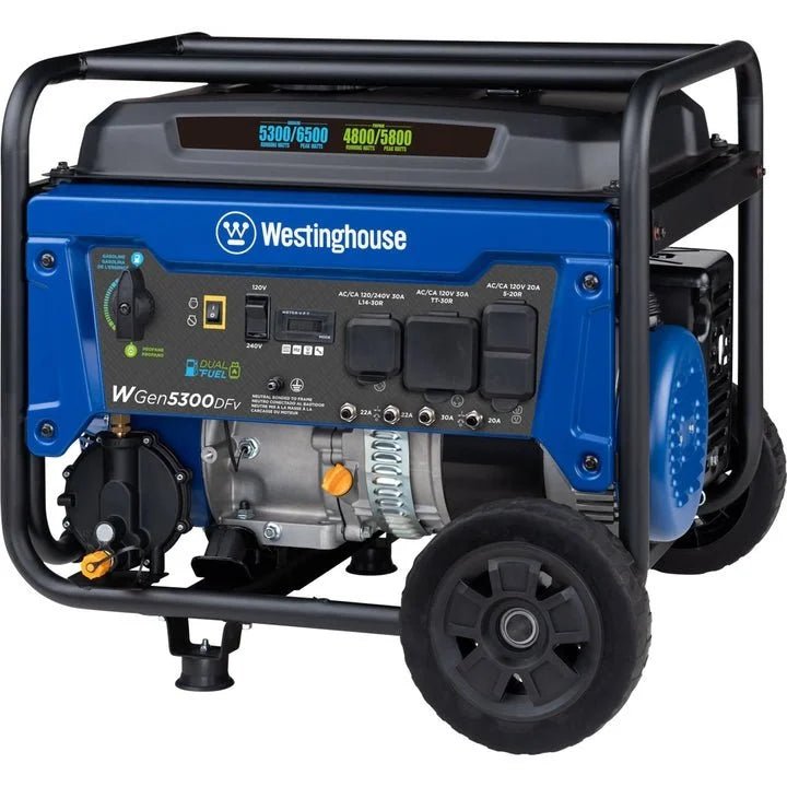 Westinghouse WGen5300DFv Dual Fuel Portable Generators. - Prioka