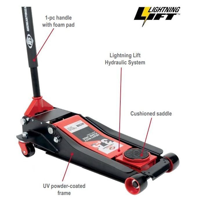 AFF 3.5 Ton Lightning Lift Floor Jack with One-Piece Handle