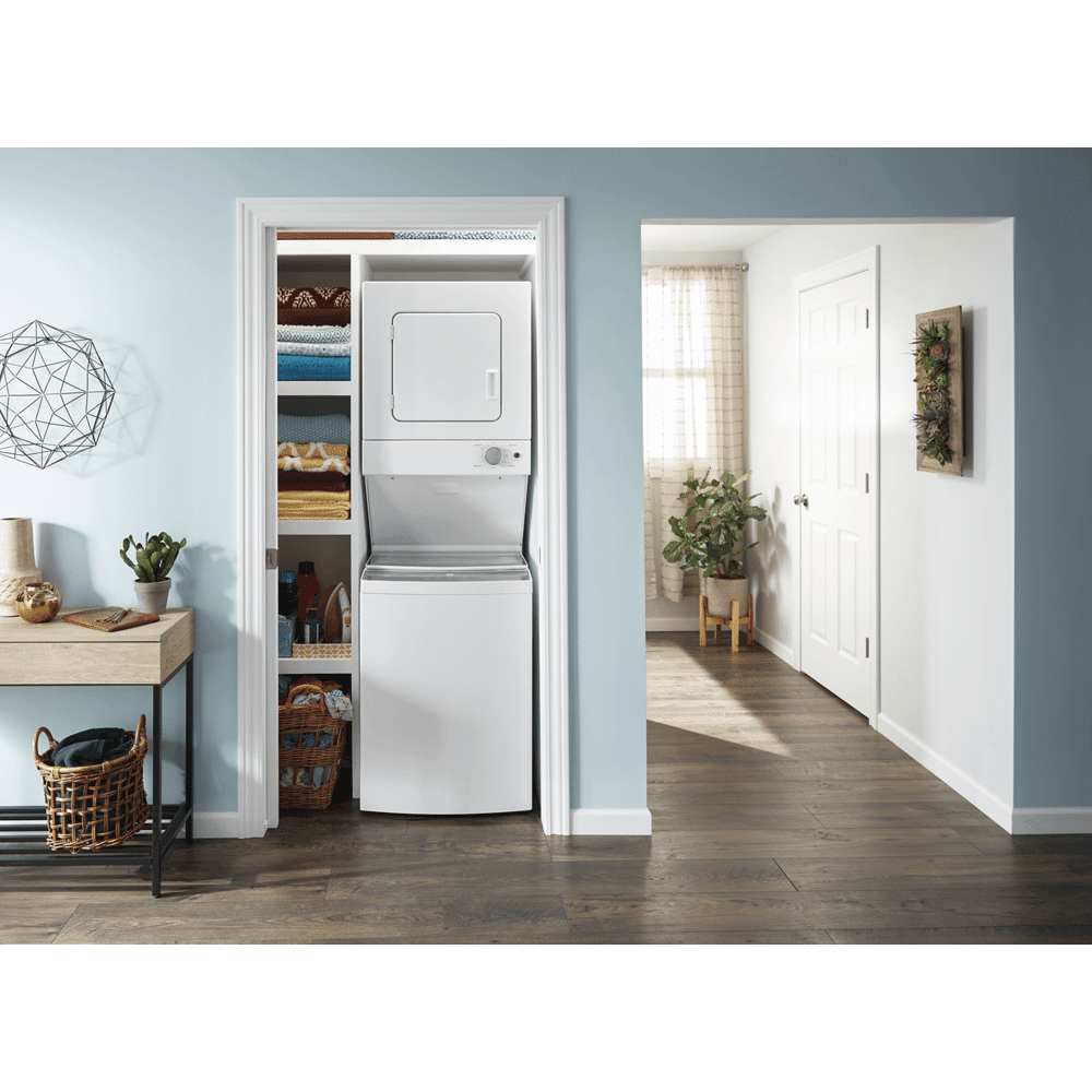 Whirlpool WET4024HW 24 inch White Electric Washer/Dryer Stacked Laundry Center - Prioka