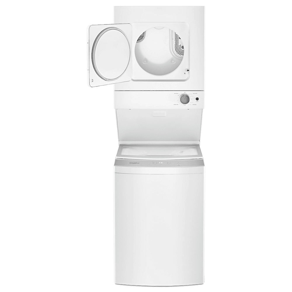 Whirlpool WET4024HW 24 inch White Electric Washer/Dryer Stacked Laundry Center - Prioka