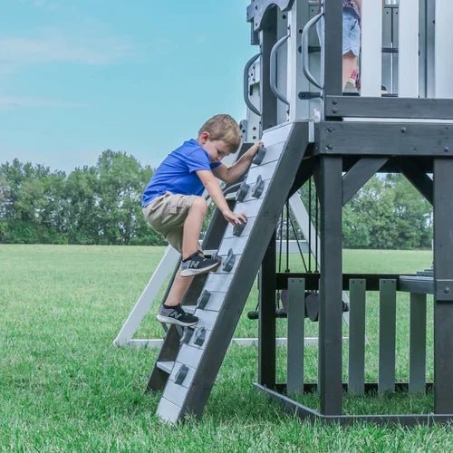 Whispering Point Outdoor Wooden Swing Set with Shipping Assembly Included - Prioka