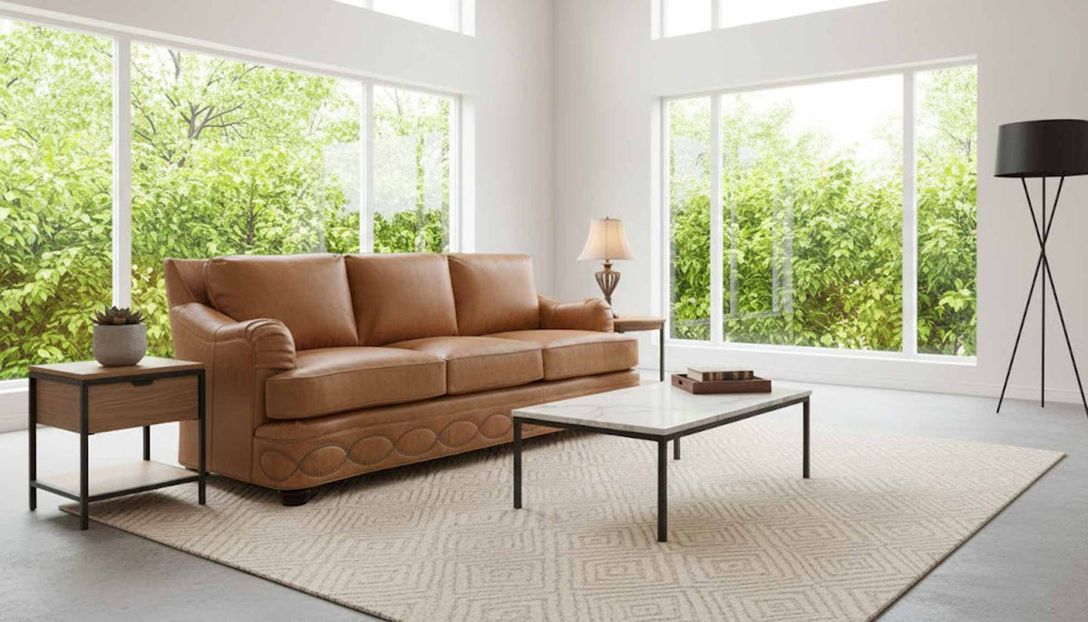 Whitehead Leather Sofa - Prioka
