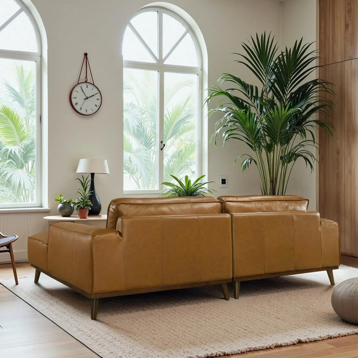 Wildwood Top-Grain Leather Sectional - Prioka