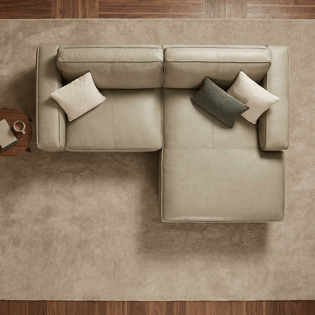 Wildwood Top-Grain Leather Sectional - Prioka