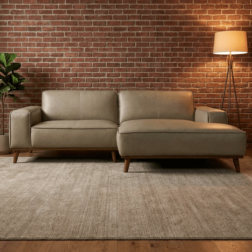 Wildwood Top-Grain Leather Sectional - Prioka