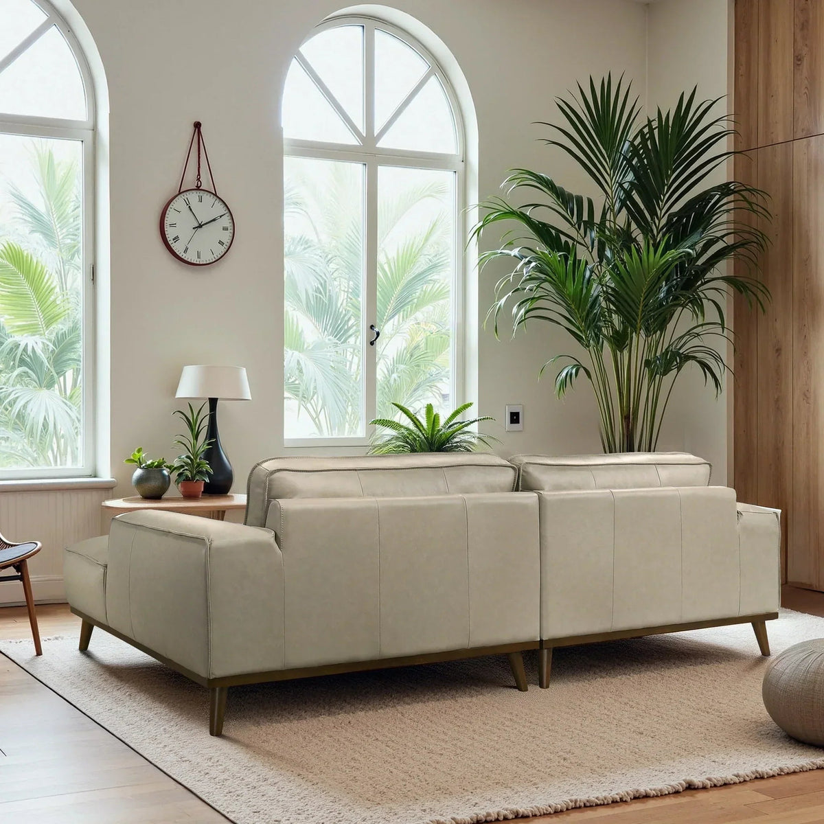 Wildwood Top-Grain Leather Sectional - Prioka